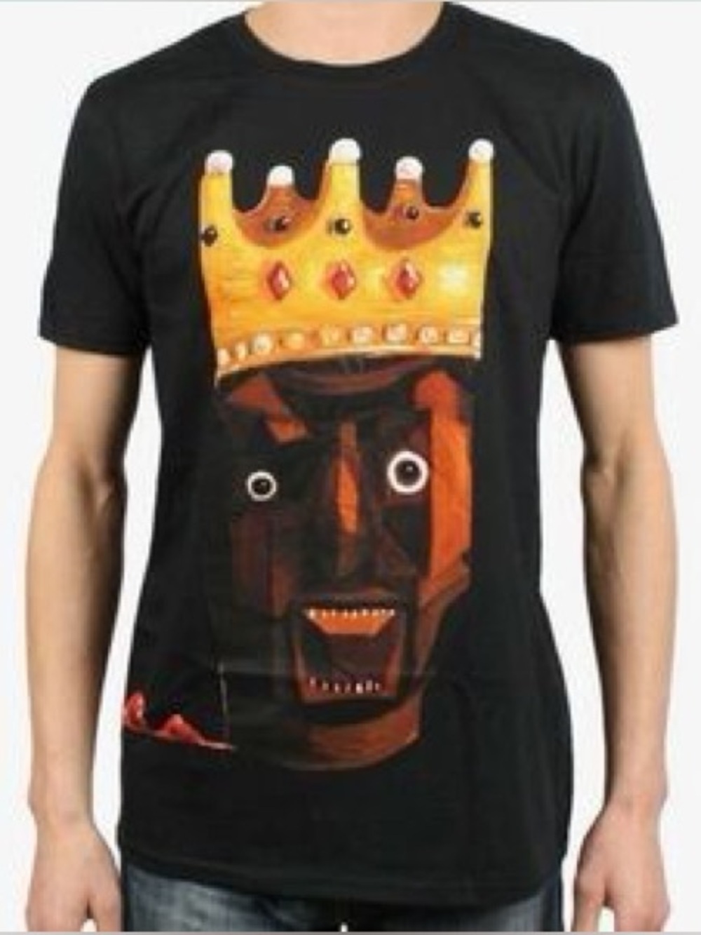 RARE! Kanye West POWER George Condo Crown 2011 Merch T-Shirt Black (M7)